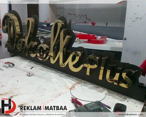 Gold Paslanmaz Kutu Harf