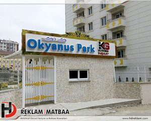 Pendik Okyanus Park Paslanmaz Tabela