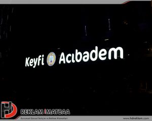 Keyfi Acıbadem Alüminyum Kutu Harf Tabelası